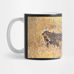 Serval Cat & Kitten, Serengeti, Tanzania Mug